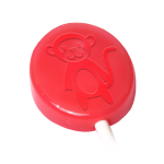 Flat Lollipop Products - Embossed Character Designs