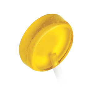 Flat Lollipop with solid yellow colour