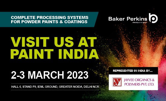 Visit us at Paint India 2-3 March 2023